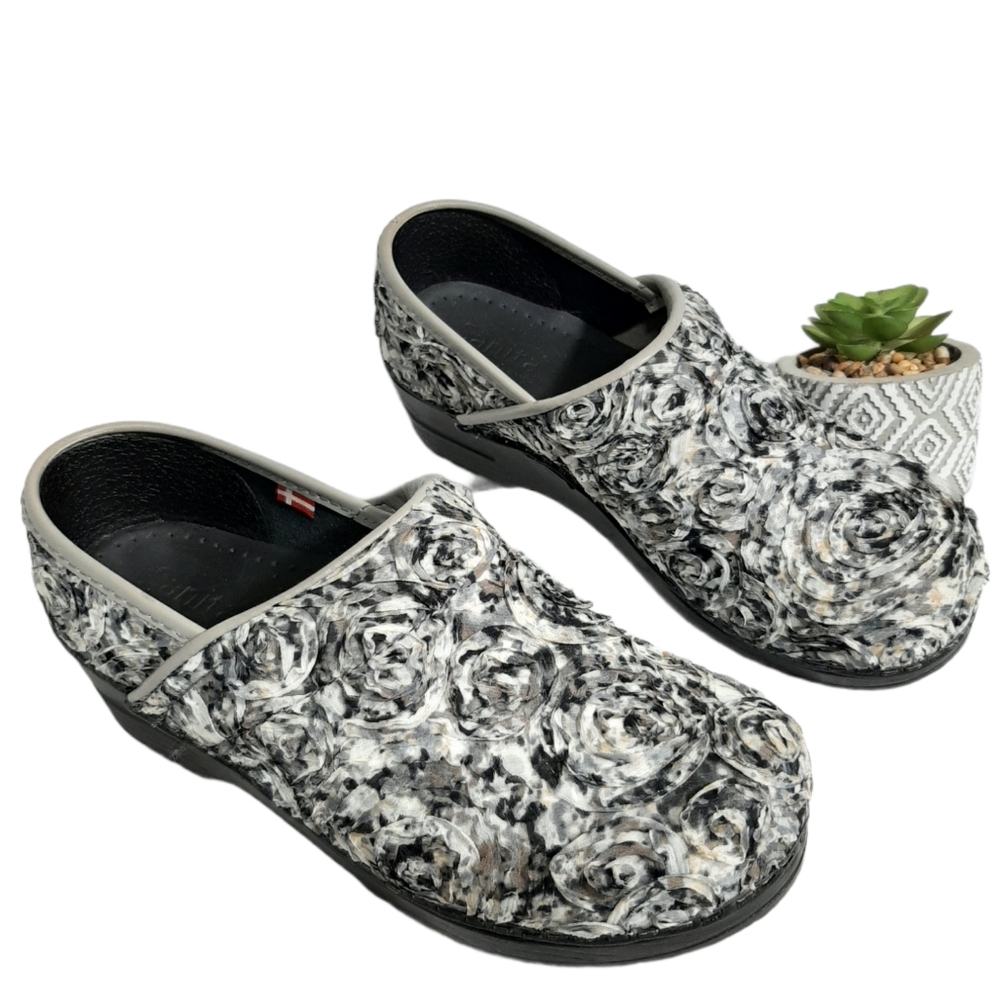 *Sanita‎ The Original Danish Sapphire Fabric Clogs